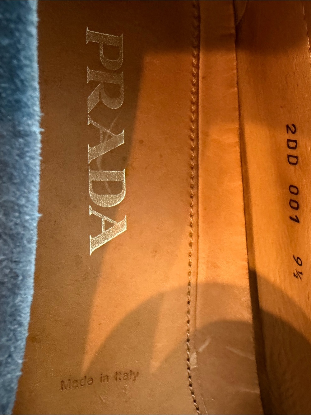 Prada Men’s Blue Suede Drivers - Picture 8 of 9